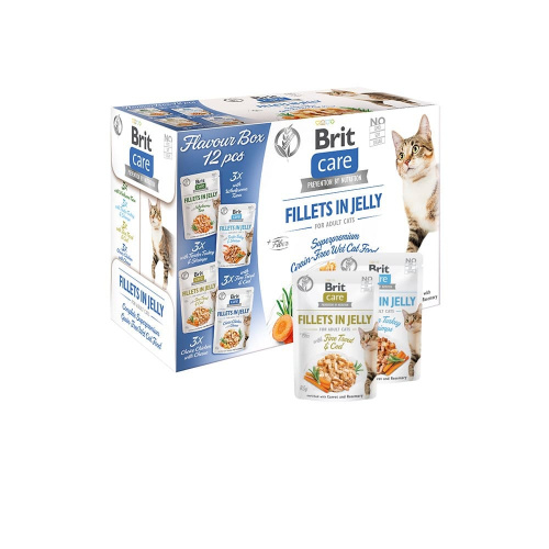 Brit Care Cat Flavour box - Fillets in Jelly (12er Pack) 